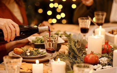 Großes Weihnachtsessen